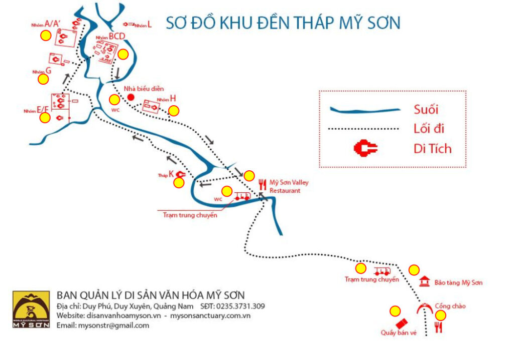 ミーソン遺跡の地図